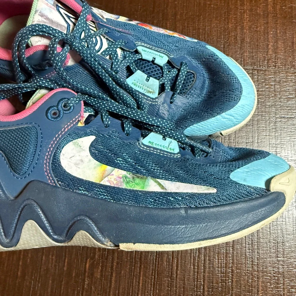 Nike Giannis Immortality 2 Kids Basketball Shoes Blue FD0213-400 4Y Greek Key